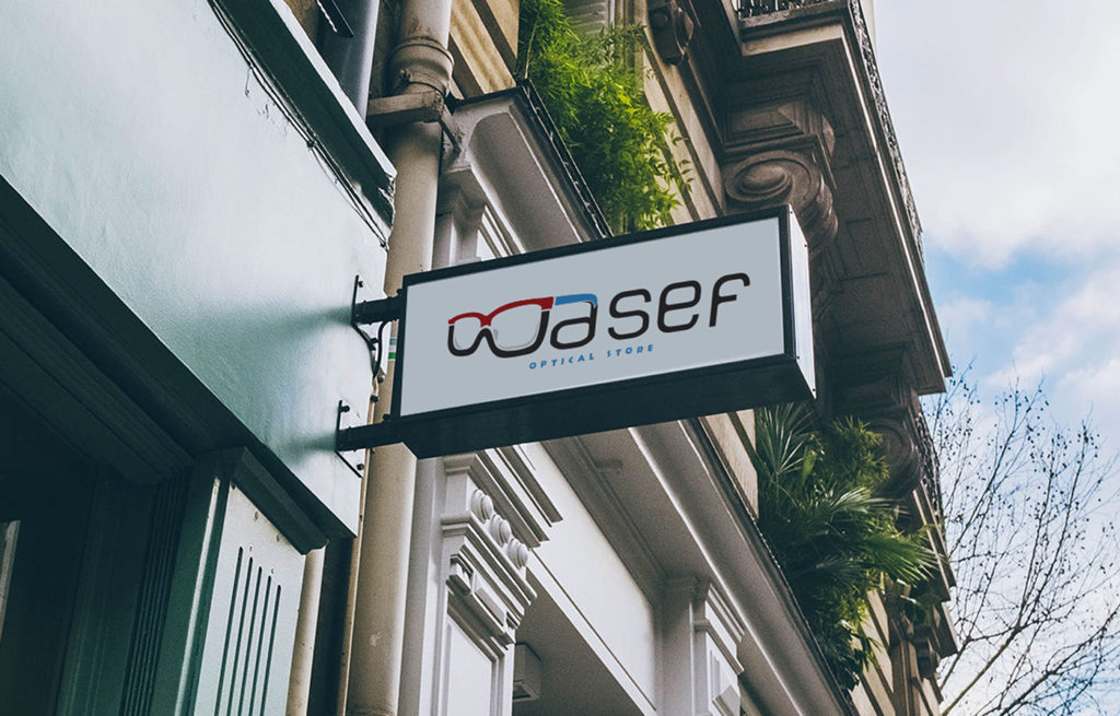 Wasef Optical store branding